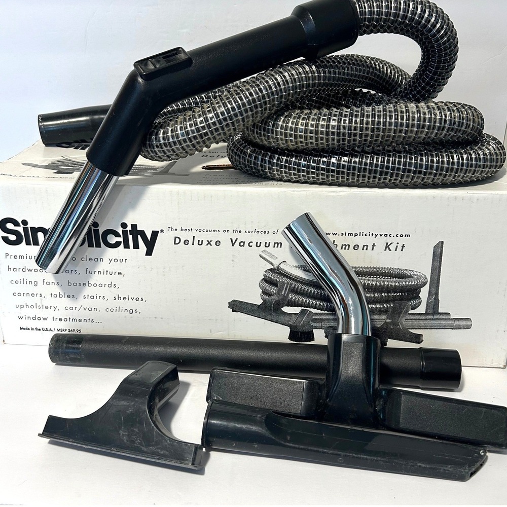 Simplicity Deluxe Vacuum Attachment Kit Universal Black Tool Hardwood Upholstery